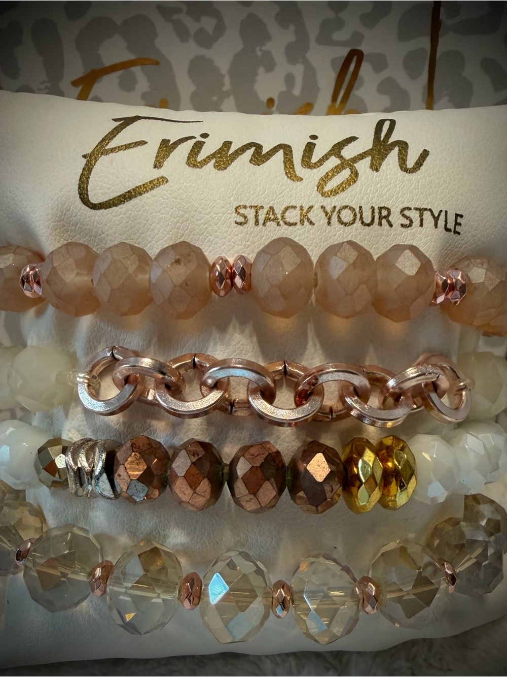 New ERIMISH Bracelets 4 Pc- Rose Gold - Custom Regular, Kids or Extended Size